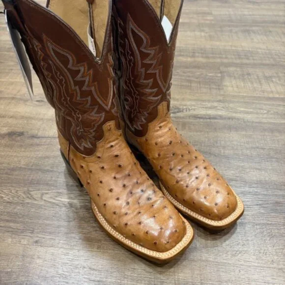 Lucchese Full Quill Ostrich Boots - Picture 1 of 9